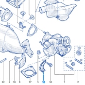 BEQUILLE DE FIXATION DE TURBO Pour Mégane 3RS