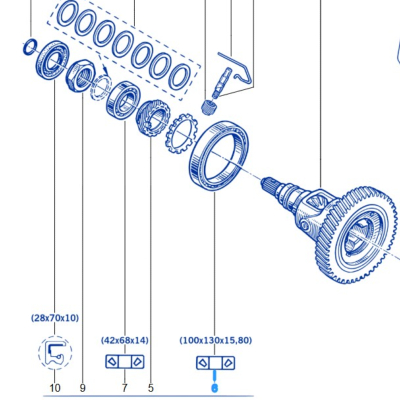 GRAND ROULEMENT DIFFERENTIEL Boite Clio 2RS