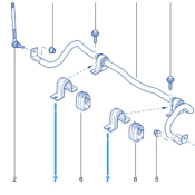 PALIER SILENT BLOC ORIGINE BARRE STABILISATRICE pour Megane 3GT