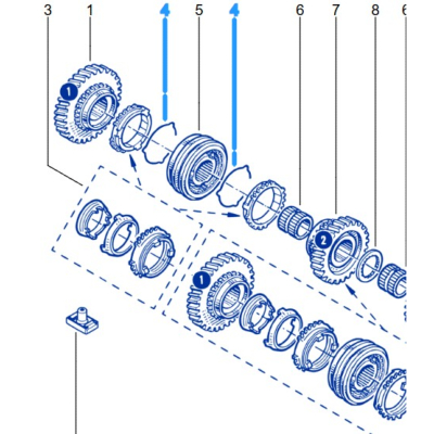 JONC D'ARMEMENT SYNCHRO BOITE Pour Clio 2RS