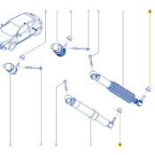 ECROU POUR AMORTISSEUR ARRIERE Pour Megane 3RS