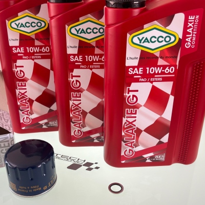 PACK VIDANGE YACCO GALAXIE GT COMPETITION 10W60 pour Mégane 3RS