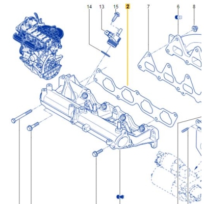 JOINT COLLECTEUR ADMISSION Pour Mégane 2&3RS