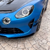 KIT 4 AILERONS / BECS DE CANARD A COLLER NOIR BRILLANT POUR PARE-CHOCS ALPINE A110