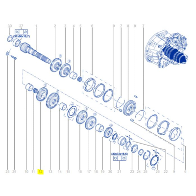 Pignon Fou 2ème Boîte Mégane 2RS