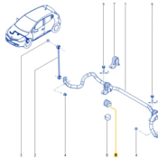 SILENT BLOC ORIGINE BARRE STABILISATRICE pour Clio4RS