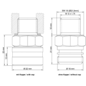 SOUPAPE DE VIDANGE M12x1.75x12