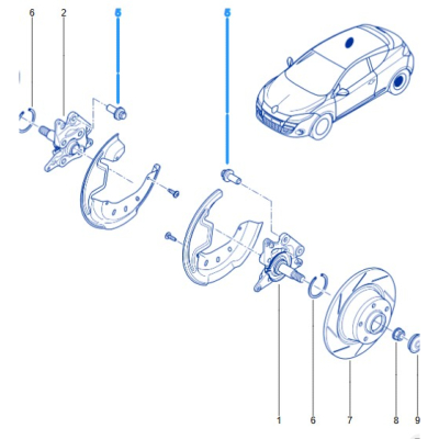 VIS M14 Classe 10.9 ORIGINE RENAULT FIXATION PORTE FUSEE AR Pour Mégane 3RS