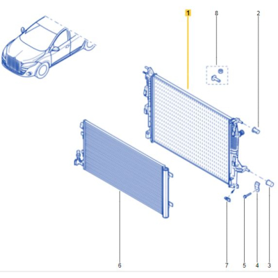 RADIATEUR D'EAU Pour Megane 3RS ORIGINE RENAULT