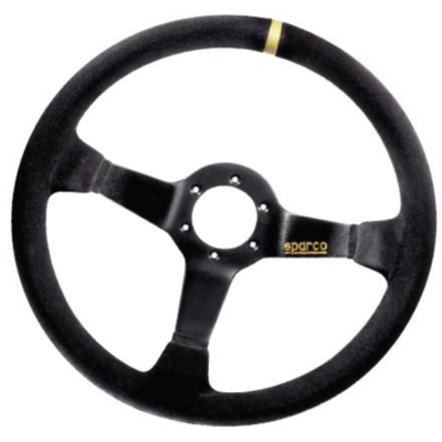 Volant Sparco noir - jaune tulipe 63mm