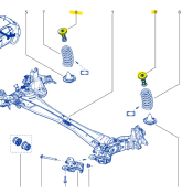 x1 APPUI BUTEE CHOCS ARRIERE Pour Mégane 4RS