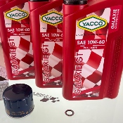PACK VIDANGE YACCO GALAXIE GT COMPETITION 10W60 pour Mégane 3RS