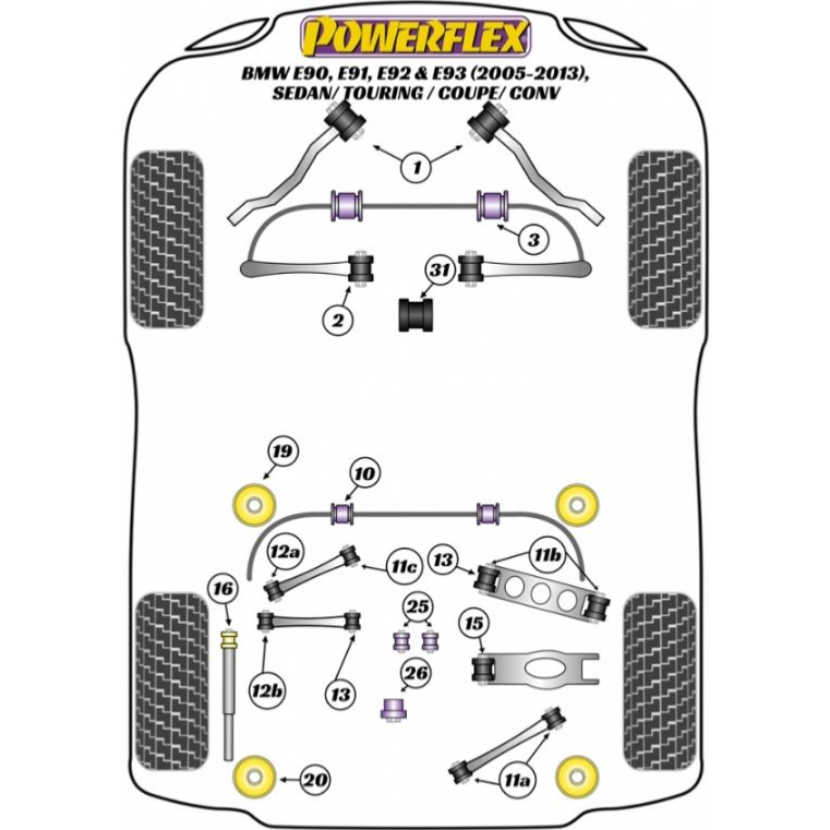 Prise Powerflex PFF5-4602-26.5BLK – Pour Barre Antiroulis 26,5 Mm – Fixation Frontale, Position Arrière - 7