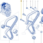 VIS FIXATION GALET ENROULEUR DE DISTRIBUTION Pour Twingo 2RS