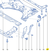 VIS FIXATION ABSORBER de CHOCS ET TRAVERSE ARRIERE Pour Mégane 2RS / Clio 3RS