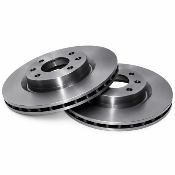 x2 DISQUES AVANT LISSES GROUPE N pour Mégane 2RS - Clio 3RS