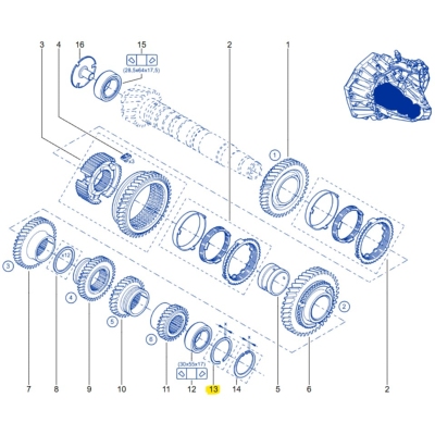 ANNEAU D'ARRET ROULEMENT BOITE TL4 Cotes 1.72 à 2.2mm