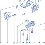 VIS SUPPORT MOTEUR INFERIEUR Pour MEGANE 2&3RS - Clio3RS