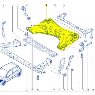 BERCEAU AVANT Pour Clio 3RS