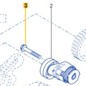 VIS FIXATION GALET TENDEUR pour Mégane 2&3 RS