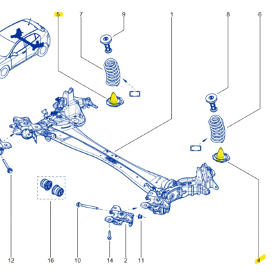 BUTEE CHOCS AMORTISSEUR ARRIERE Pour Megane 4RS