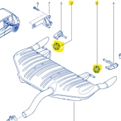 SILENT BLOC SILENCIEUX ECHAPPEMENT RENAULT pour Clio 3&4RS