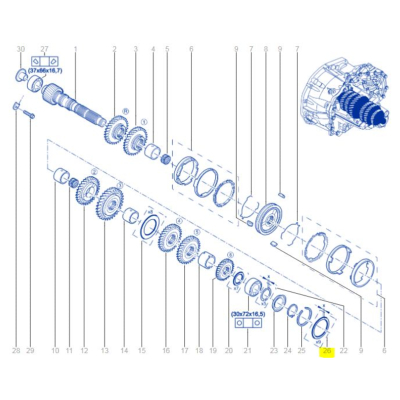 Cale de Réglage Boîte Mégane 2RS