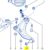 ECROU RENAULT POUR ROTULE DE TRIANGLE Mgane 3RS