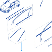 JOINTS / BAGUETTES PARE-BRISE pour Clio 3 RS