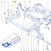 VIS DE SERRAGE M12 BIELLETTE SUPPORT BERCEAU Pour Megane 2RS