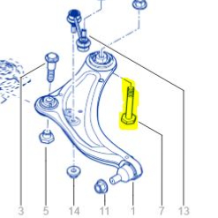 VIS RENAULT FIXATION à l'arrière du triangle pour Mégane 3RS