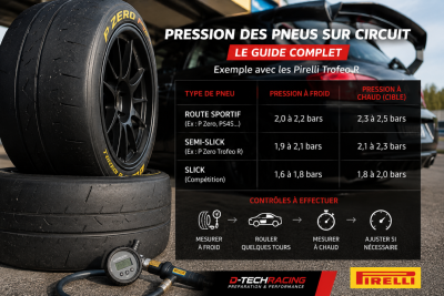 Quelle pression de pneus sur circuit ? Le guide complet selon le type de pneumatique