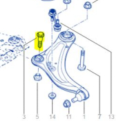 VIS RENAULT FIXATION  l'avant du triangle pour Mgane 3RS