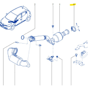 COLLIER ECHAPPEMENT RENAULT LIAISON CATALYSEUR Pour Clio 3&4RS et Mégane 2RS