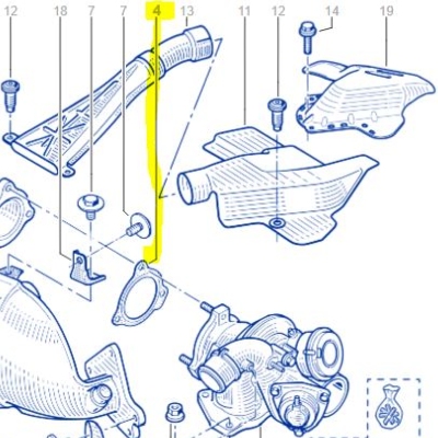 JOINT ÉCHAPPEMENT TURBO ORIGINE RENAULT Pour Mégane 2&3RS