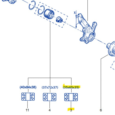 ROULEMENT ROUE AV ORIGINE SNR Pour Clio 16 et 2RS - 35x65x35