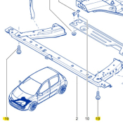 VIS FIXATION ABSORBER de CHOCS ET TRAVERSE ARRIERE Pour Mégane 2RS / Clio 3RS