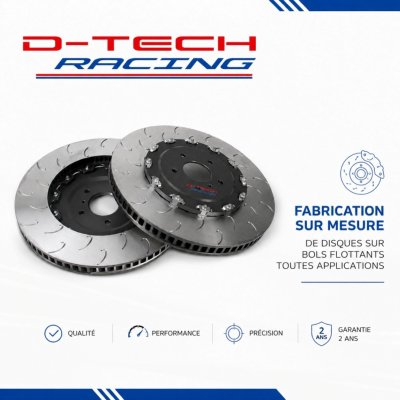 x2 DISQUES AVANT SUR BOL D-TechRacing Ø350x28 pour Mégane 3 RS