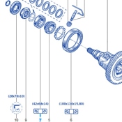 PETIT ROULEMENT DIFFERENTIEL Boite Clio 2RS