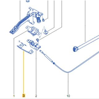 CALE DE REGLAGE OUVERTURE CAPOT Pour Megane 3RS