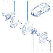 VIS M14 Classe 10.9 ORIGINE RENAULT FIXATION PORTE FUSEE AR Pour Mégane 3RS