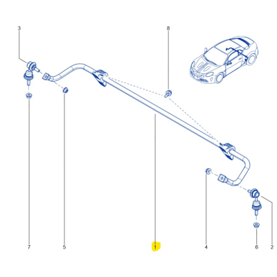 BARRE ANTI-ROULIS ARRIERE ALPINE pour Alpine A110S
