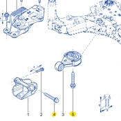 VIS SUPPORT MOTEUR INFERIEUR Pour MEGANE 2&3RS - Clio3RS