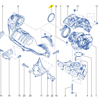 JOINT SORTIE DE TURBO POUR MEGANE 4RS ET ALPINE A110