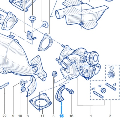 BEQUILLE DE FIXATION DE TURBO Pour Mégane 3RS