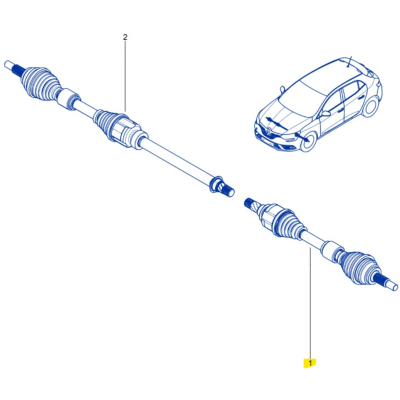 CARDAN AVANT GAUCHE pour Megane 4RS