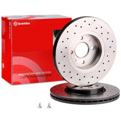 DISQUES AVANTS PERCES BREMBO pour Twingo 2 RS