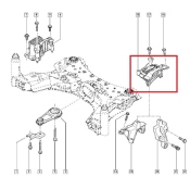 SUPPORT DE BOITE SUPERIEUR ORIGINE pour Mégane 3 RS