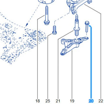 VIS FIXATION SUPPORT DE BOITE INFERIEUR ORIGINE pour Mégane 2 RS