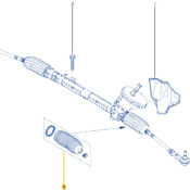 KIT SOUFFLET DIRECTION / CREMAILLERE pour Clio 3RS